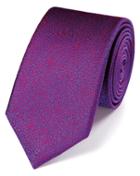 Charles Tyrwhitt Slim Magenta Silk Floral Classic Tie By Charles Tyrwhitt