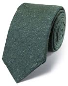 Charles Tyrwhitt Charles Tyrwhitt Green Silk Luxury Italian Textured Fleck Tie
