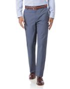  Blue Classic Fit Stretch Cotton Chino Pants Size W32 L30 By Charles Tyrwhitt