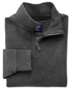 Charles Tyrwhitt Charcoal Half Zip Jersey Sweater Cotton Jacket Size Large By Charles Tyrwhitt