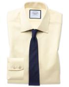  Extra Slim Fit Egyptian Cotton Royal Oxford Yellow Dress Shirt French Cuff Size 15/34 By Charles Tyrwhitt