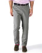 Charles Tyrwhitt Charles Tyrwhitt Silver Grey Slim Fit Flat Front Cotton Chino Pants Size W32 L34