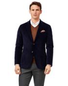  Slim Fit Blue Italian Corduroy Cotton Jacket Size 38 By Charles Tyrwhitt