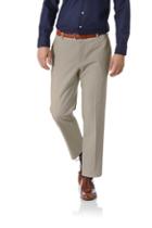  Stone Slim Fit Natural Performance Cotton Tailored Pants Size W30 L30 By Charles Tyrwhitt