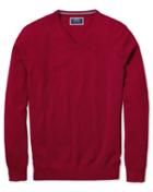  Red V-neck Cashmere Sweater Size Medium By Charles Tyrwhitt