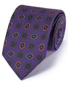  Purple Silk English Luxury Medallion Tie By Charles Tyrwhitt