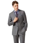  Grey Slim Fit Twill Business Suit Wool Jacket Size 36 By Charles Tyrwhitt