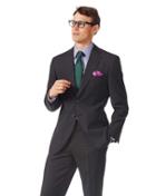  Grey Check Classic Fit Italian Suit Wool Jacket Size 42 By Charles Tyrwhitt