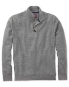  Silver Cashmere Zip Neck Sweater Size Large By Charles Tyrwhitt
