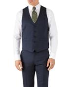 Charles Tyrwhitt Airforce Blue Adjustable Fit Hairline Business Suit Wool Vest Size W46 By Charles Tyrwhitt