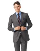  Grey Slim Fit Italian Twill Luxury Suit Wool Jacket Size 38 By Charles Tyrwhitt