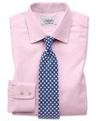  Extra Slim Fit Egyptian Cotton Cavalry Twill Light Pink Dress Shirt French Cuff Size 16/36 By Charles Tyrwhitt