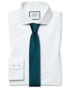  Extra Slim Fit Non-iron 4-way Stretch White Cotton Dress Shirt Single Cuff Size 14.5/32 By Charles Tyrwhitt