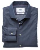 Charles Tyrwhitt Charles Tyrwhitt Extra Slim Fit Semi-spread Collar Business Casual Blue Cotton Dress Shirt Size 14.5/32