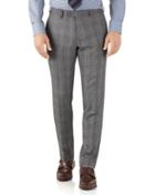 Charles Tyrwhitt Silver Prince Of Wales Slim Fit Flannel Business Suit Wool Pants Size W32 L38 By Charles Tyrwhitt