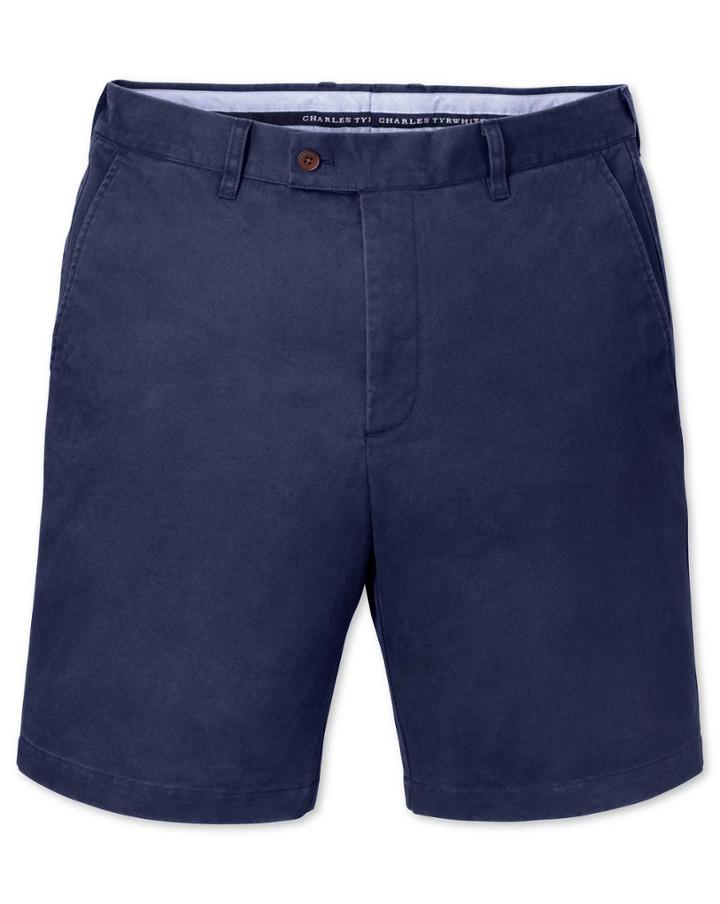 Charles Tyrwhitt Blue Slim Fit Chino Cotton Shorts Size 40 By Charles Tyrwhitt