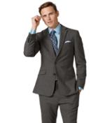  Grey Slim Fit Merino Business Suit Wool Jacket Size 36 By Charles Tyrwhitt