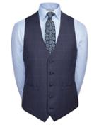  Airforce Blue Adjustable Fit Italian Suit Wool Vests Size W40 By Charles Tyrwhitt