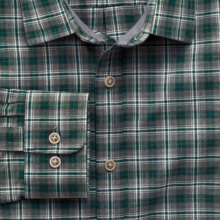 Charles Tyrwhitt Charles Tyrwhitt Slim Fit Green Check Heather Shirt