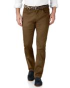 Charles Tyrwhitt Brown Slim Fit Stretch Pique 5 Pocket Cotton Tailored Pants Size W38 L34 By Charles Tyrwhitt