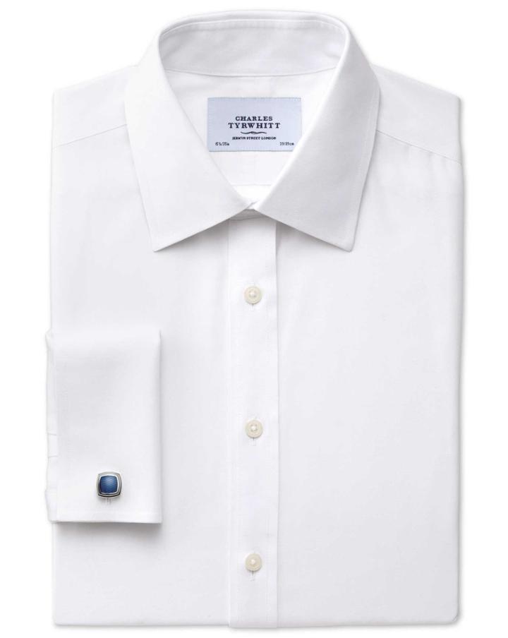 Charles Tyrwhitt Charles Tyrwhitt Slim Fit Non-iron Twill White Shirt