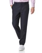  Navy Slim Fit Easy Care Linen Tailored Pants Size W30 L30 By Charles Tyrwhitt