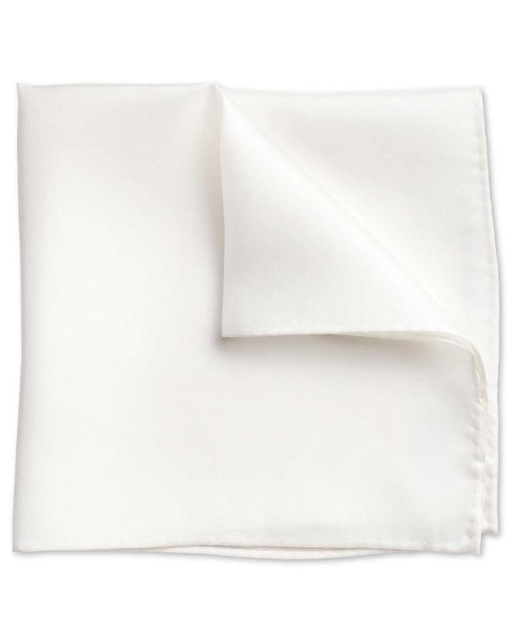 Charles Tyrwhitt Charles Tyrwhitt White Silk Evening Pocket Square