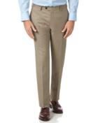 Charles Tyrwhitt Fawn Slim Fit Twill Business Suit Wool Pants Size W32 L38 By Charles Tyrwhitt