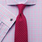 Charles Tyrwhitt Charles Tyrwhitt Slim Fit City Gingham Spread Pink Cotton Dress Shirt Size 15.5/37