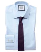  Extra Slim Fit Egyptian Cotton Royal Oxford Sky Blue Dress Shirt French Cuff Size 16/33 By Charles Tyrwhitt