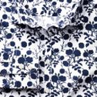 Charles Tyrwhitt Charles Tyrwhitt Women's Semi-fitted Pretty Floral Print Navy And White Cotton Shirt Size 6
