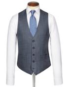 Charles Tyrwhitt Light Blue Sharkskin Travel Suit Wool Vest Size W42 By Charles Tyrwhitt