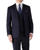 Charles Tyrwhitt Charles Tyrwhitt Navy Classic Fit Twill Business Suit Wool Jacket Size 36