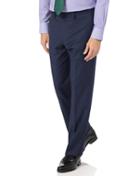 Charles Tyrwhitt Mid Blue Classic Fit Twill Business Suit Wool Pants Size W32 L30 By Charles Tyrwhitt
