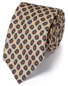 Charles Tyrwhitt Charles Tyrwhitt Stone Silk Print Luxury Tie