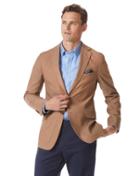  Slim Fit Tan Textured Stretch Cotton Cotton Jacket Size 36 By Charles Tyrwhitt