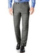 Charles Tyrwhitt Charles Tyrwhitt Grey Check Classic Fit Twill Business Suit Wool Pants Size W30 L38
