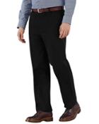 Charles Tyrwhitt Black Classic Fit Flat Front Non-iron Cotton Chino Pants Size W32 L30 By Charles Tyrwhitt