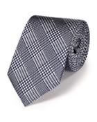 Charles Tyrwhitt Navy Silk Classic Prince Of Wales Checkered Tie By Charles Tyrwhitt