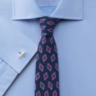 Charles Tyrwhitt Charles Tyrwhitt Extra Slim Fit Semi-spread Collar Luxury Twill Sky Blue Cotton Dress Shirt Size 16/35