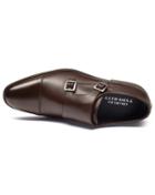 Charles Tyrwhitt Charles Tyrwhitt Brown Silverwell Toe Cap Monk Shoes Size 11.5