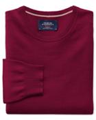 Charles Tyrwhitt Dark Red Merino Wool Crew Neck Sweater Size Medium By Charles Tyrwhitt