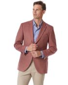 Classic Fit British Wool With Cashmere Cotton/cashmere Jacket In Red Size 40 By Charles Tyrwhitt
