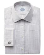 Charles Tyrwhitt Charles Tyrwhitt Extra Slim Fit Pima Cotton Double-faced Brown Dress Shirt Size 14.5/33