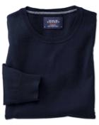 Charles Tyrwhitt Charles Tyrwhitt Navy Cotton Cashmere Crew Neck Jumper