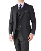 Charles Tyrwhitt Charles Tyrwhitt Charcoal Classic Fit British Panama Luxury Suit Wool Jacket Size 38