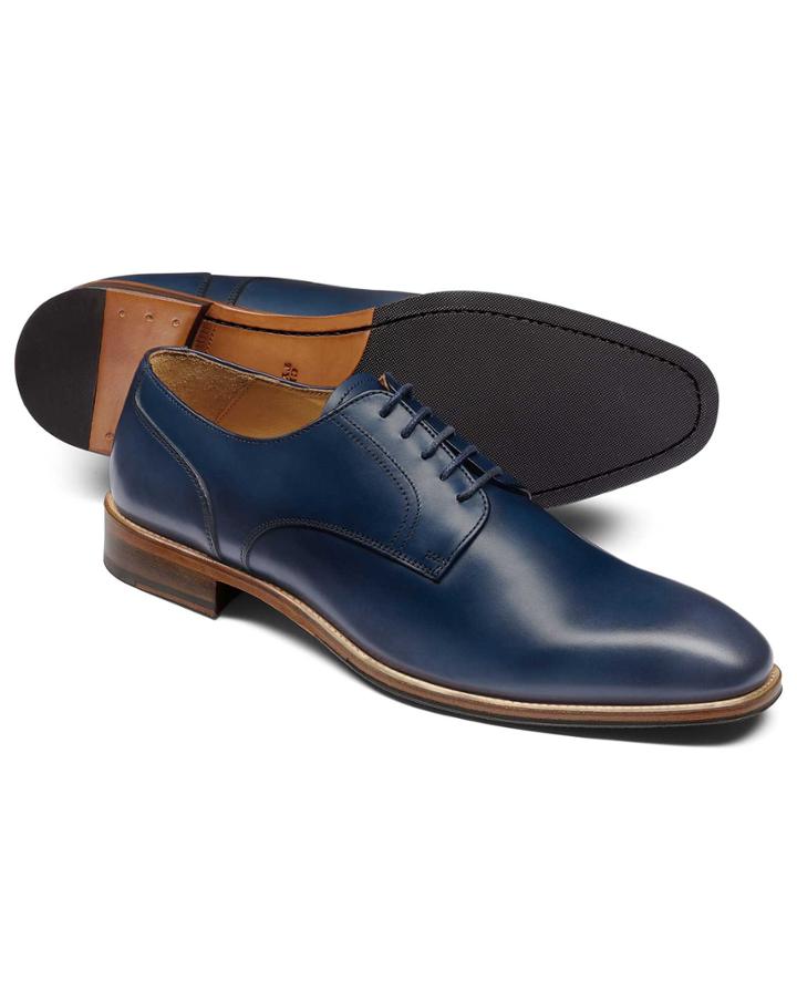 Charles Tyrwhitt Navy Derby Shoe Size 11 By Charles Tyrwhitt