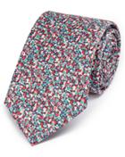 Charles Tyrwhitt Charles Tyrwhitt Pink Multi Cotton Luxury Italian Floral Slim Tie