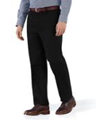  Black Classic Fit Flat Front Non-iron Cotton Chino Pants Size W32 L30 By Charles Tyrwhitt