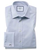 Charles Tyrwhitt Slim Fit Egyptian Cotton Trellis Weave Grey Dress Shirt French Cuff Size 14.5/33 By Charles Tyrwhitt